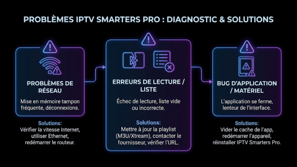 Problèmes IPTV Smarters Pro